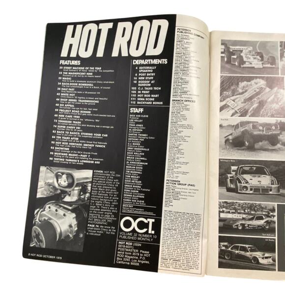 Vtg Lot 2 Hot Rod August October 1979 Magazine Chevy Small Block V8 Powered - Picture 4 of 5